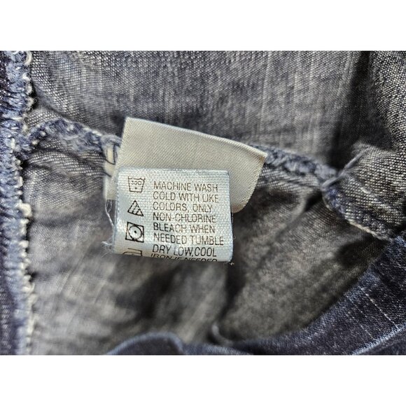 Faded Glory Pants Womens Small Blue Crop Wide Leg Pull On Casual Denim - Picture 6 of 11